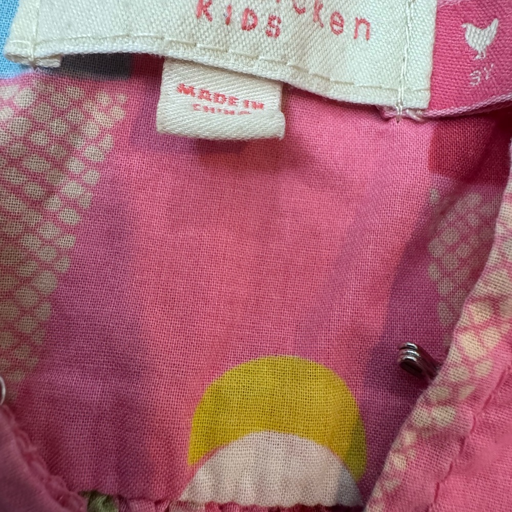 Pink Chicken Girl’s Pink Sleeveless Ice Cream Cone Dress 3Y Summer Play - Picture 2 of 4